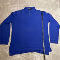 Polo Ralph Lauren Langarm Polo Blau Custom Fit Gr. L