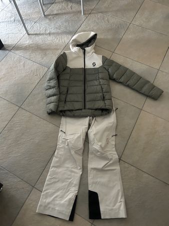 Scott Skianzug Jacke und Hose grau weiss guter Zustand