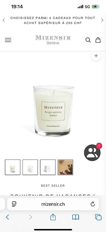 Candele: Bougie parfumée Mizensir - souvenirs de vacances – Usato da Genève venduto da mar_k5bv 4