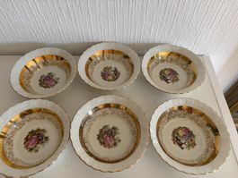 Set de 6 bols en porcelaine vintage Schwarzenhammer