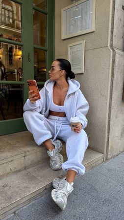 Oversized Fleece Tracksuit Set Size: S