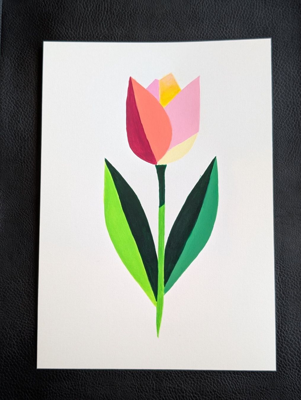 Dipinti: Original Hand Painted Abstract Tulip Painting, Easter Gift – Nuovo e nell'imballaggio originale da Winterthur venduto da LaVieColor 5