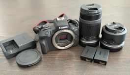 Canon EOS R100 + RF-S 18-45 + 55-210, sehr guter Zustand