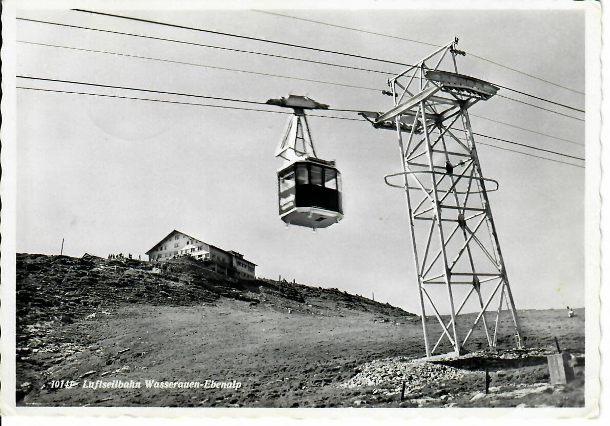 Cartoline postali: Luftseilbahn Wasserauen - Ebenalp 1961 – Usato da Hochdorf venduto da Ziegel-16