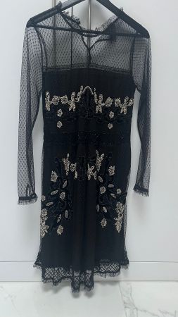 Cocktailkleid Twinset mit Pailleten&Perlen, Grösse I44 EU38