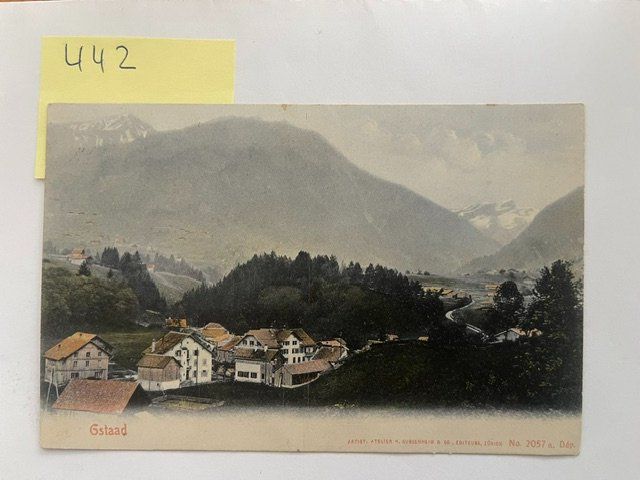 Cartoline postali: Postkarte Gstaad, 1909 – Usato da Niederwil AG venduto da dahu75