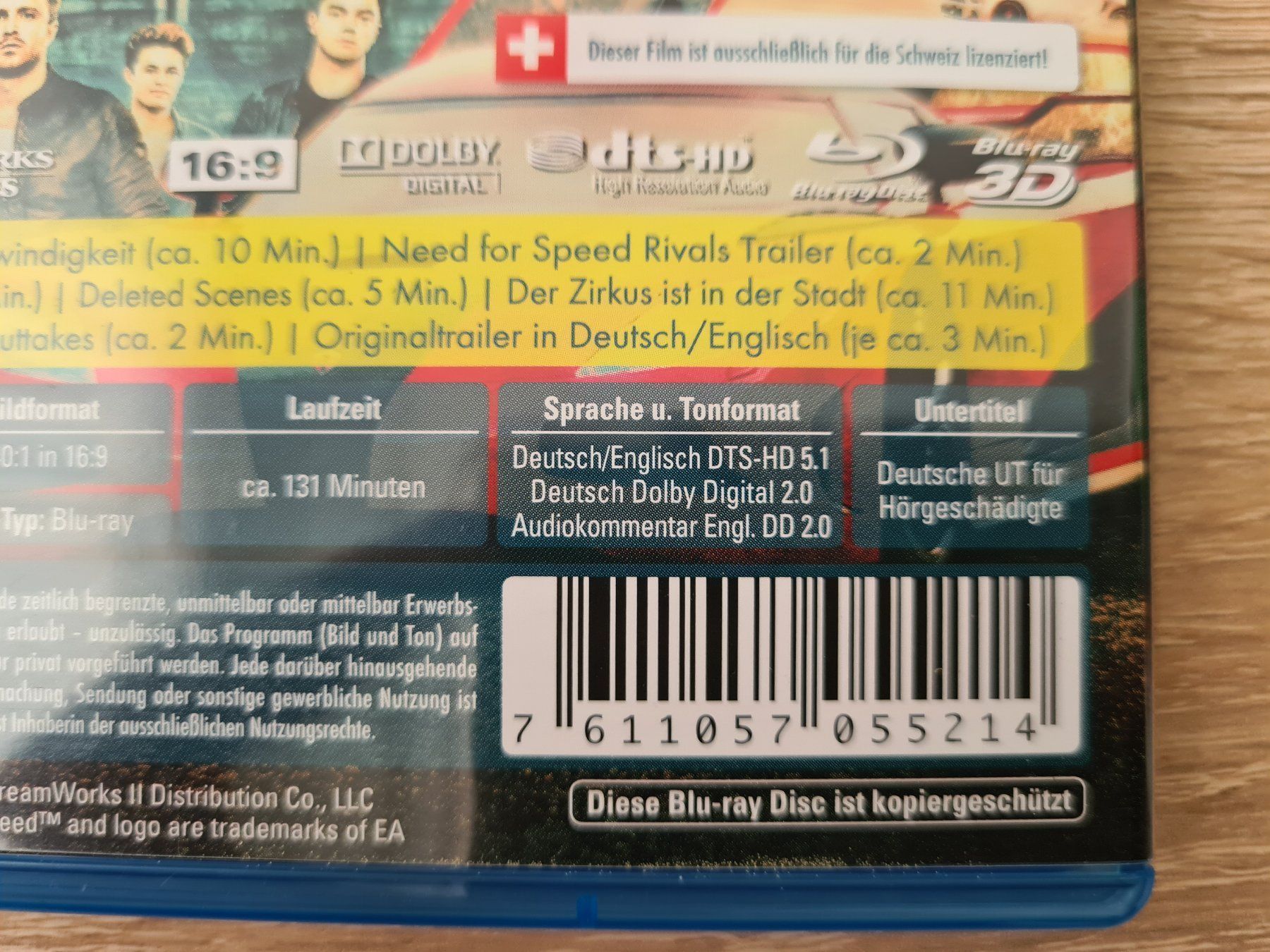 Tutti i DVDs: Need For Speed 3D - Blu-ray – Usato da Carouge GE venduto da Franllo 2