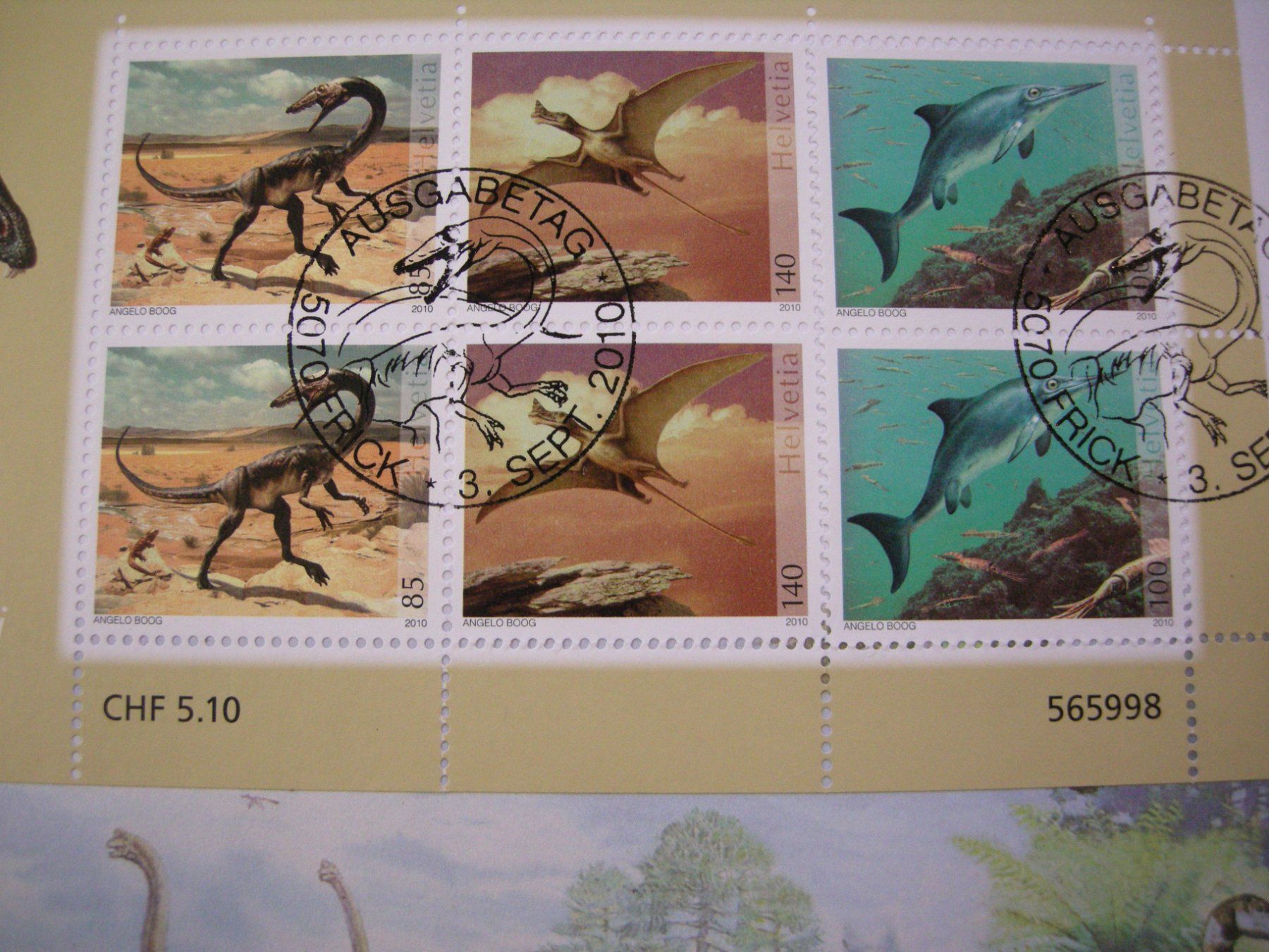 Alle Briefmarken: 2010, KLEINBOGEN FDC 3.SEPT 2010, GROSSFORMAT, SBK 90.00 – Gebraucht aus Eschenbach SG von eDaisy 1