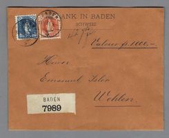 1901, SCHÖNE WERT NN-FRANKATUR 20+25 RP. STEHENDE H. 0 BADEN
