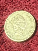 Münze 1 Pfund Elizabeth II 1990  🔝 mit "PRÄGEFEHLER" ☝🏼