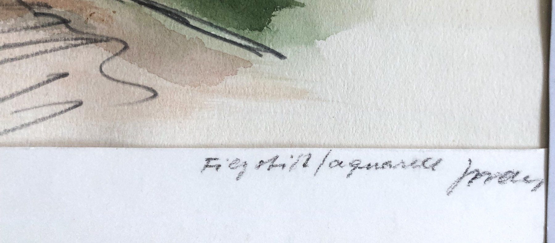 Dipinti: Gemälde - Aquarell + Filzstift - "Bündnerwald" – Usato da Schaffhausen venduto da durruti 4