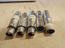 5 x XLR Sex Changer 3 x female - female, 2 x male - male