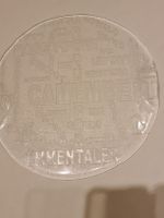 Vintage Glas Käseplatte - 33 cm