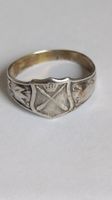 Bague chevalière ancienne en Argent - Finlande 1945 - Rare