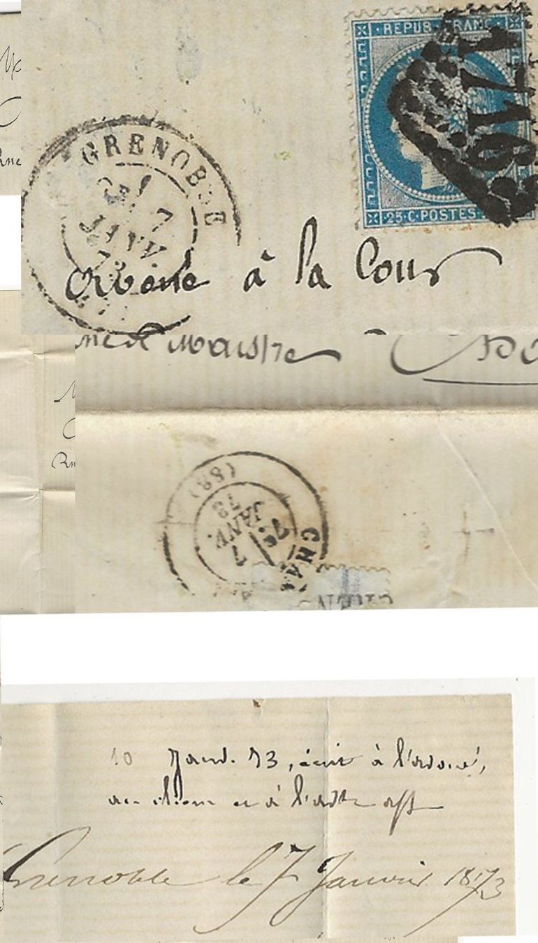Tous les timbres: Lettre 1873 Losange gros Chiffres cachet – D'occasion à Sion par PierreP01 1
