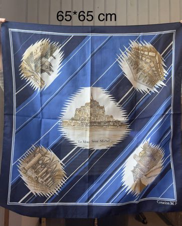 Foulard Vintage "Création M.P" - Mont Saint-Michel