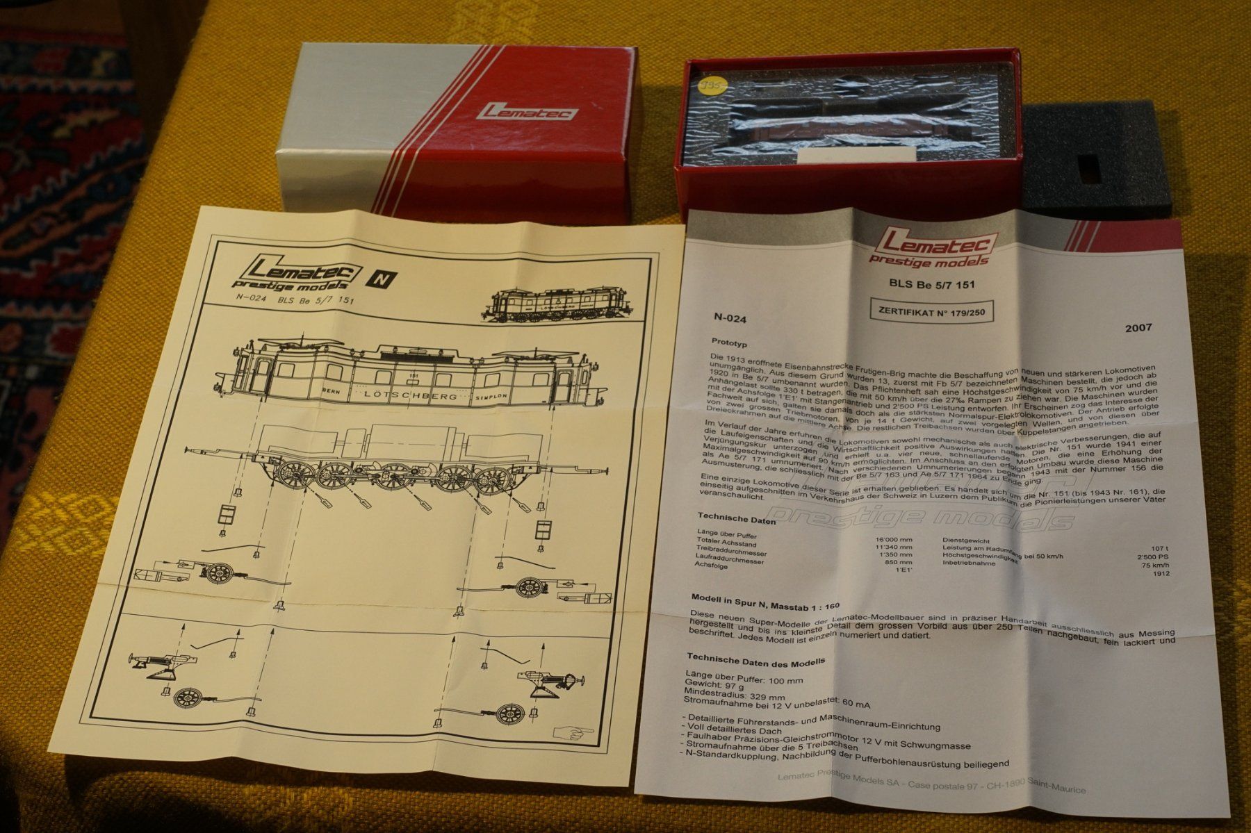 Lematec Modellini di ferrovie: Lematec BLS Be 5/7 152 Spur N – Usato da Gränichen venduto da iknow 1