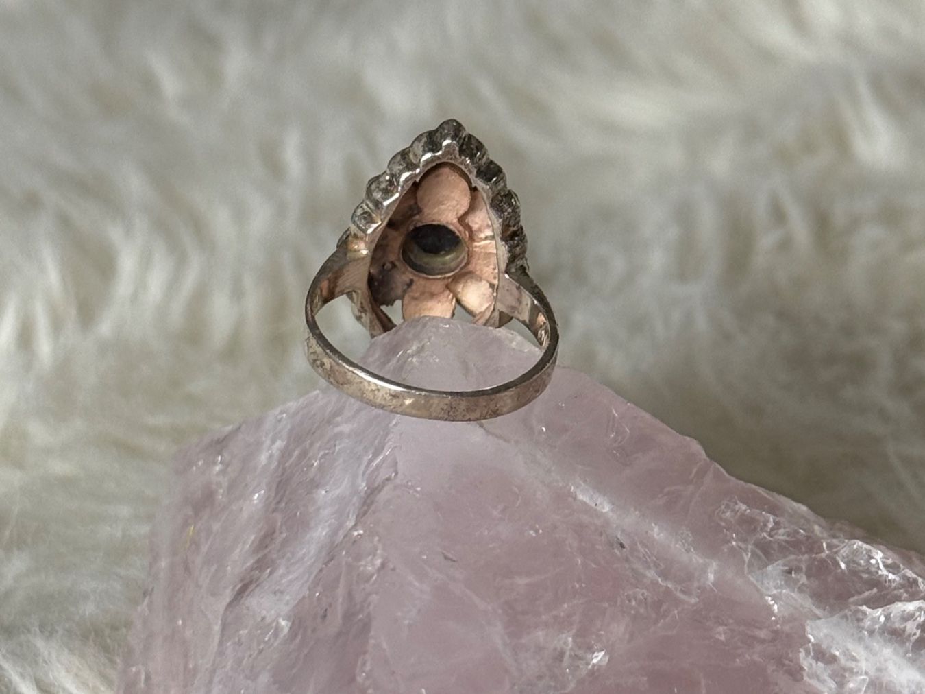 Anelli: Vintage Silberring 925 mit schwarzem Stein – Usato da Istighofen venduto da Ringparadies 2