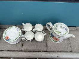 Villeroy&Boch Amapola, Teeservice, Teekanne, Tassen, Service