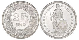 2 Franken von 1910 (fast vorzüglich)