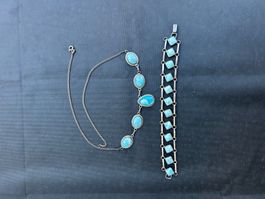 Silber Schmuckset mit Larimar Edelsteine