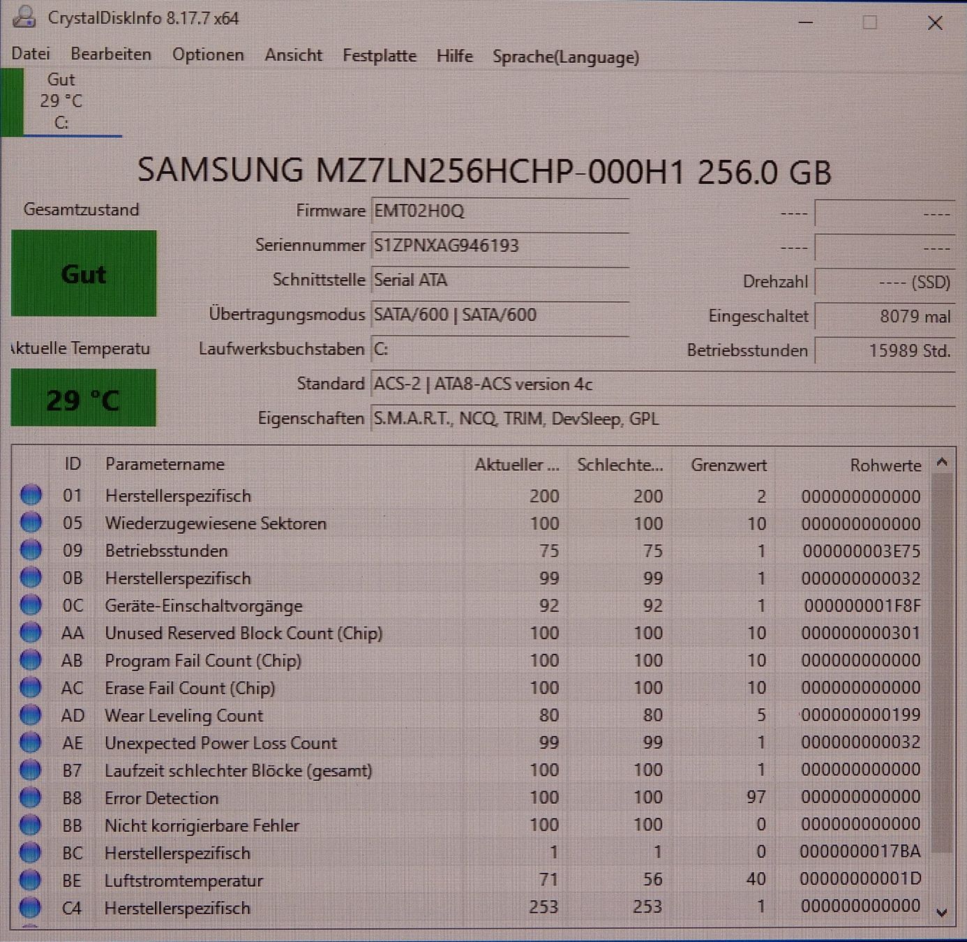 Samsung Dischi rigidi: Samsung PM871 256 GB SSD – Usato da Bern venduto da compischop 1