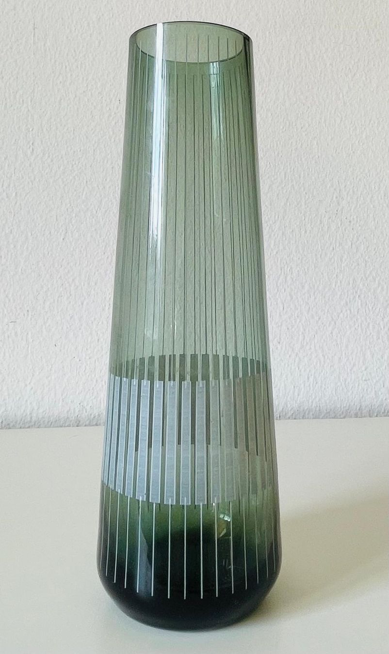Vasi & Recipienti: Glasvase anthrazit schlicht modern mcm Herbert Kny – Usato da Basel venduto da Jcva