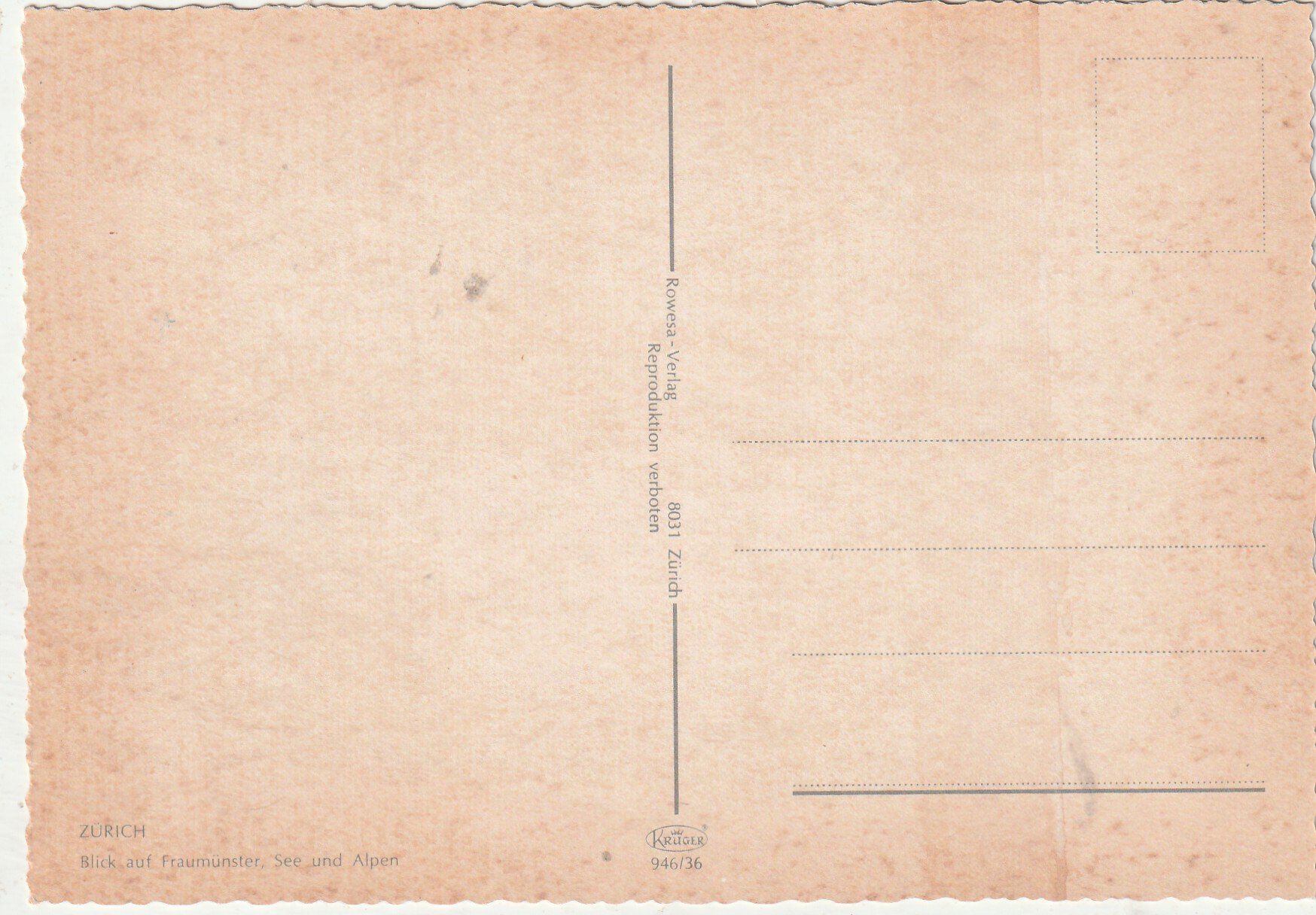Cartoline postali: Zürich – Usato da Lumbrein venduto da made02 1