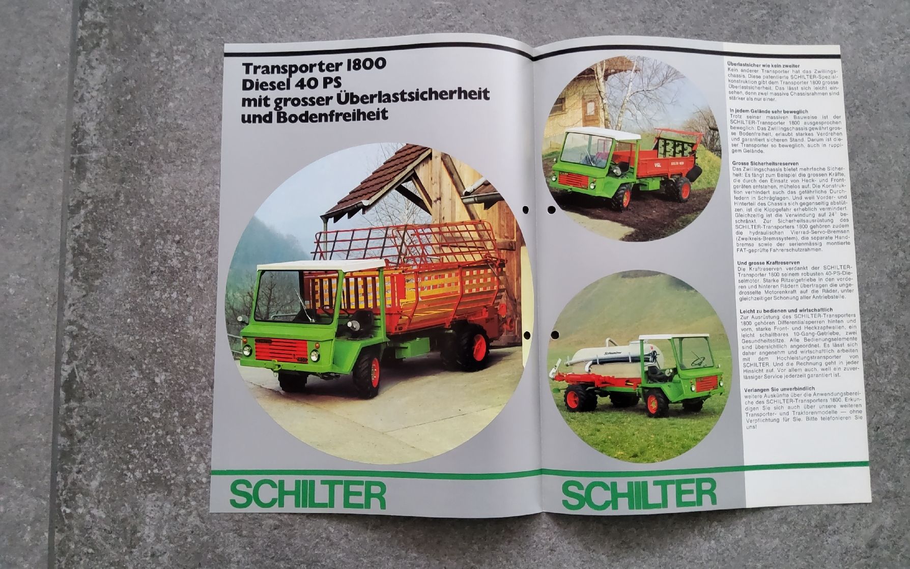 Schilter Dokumente: Schilter 1800 Transporter – Gebraucht aus Holziken von douglas70 1