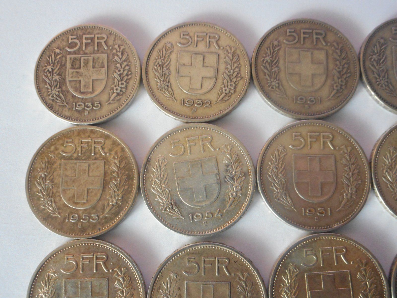 Tutti le monete: 16 x 5 Fr. silber – Usato da Kriegstetten venduto da pizlad2010 1