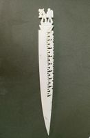Vintage Brieföffner Messer handgeschnitzt Knochen Ägypten 