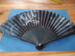 Japanischer Fächer set "Dragon"/Hand fan/Deco/new/Black!