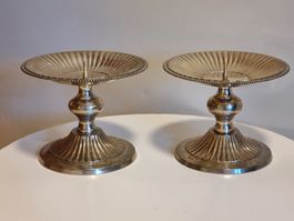 Paar Vintage Dornleuchter – silberfarbenes Metall