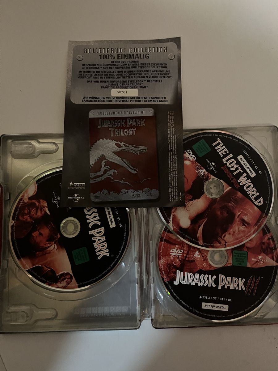 Tutti i DVDs: Jurassic Park Trilogy – Usato da Lengnau BE venduto da ruefli85 1