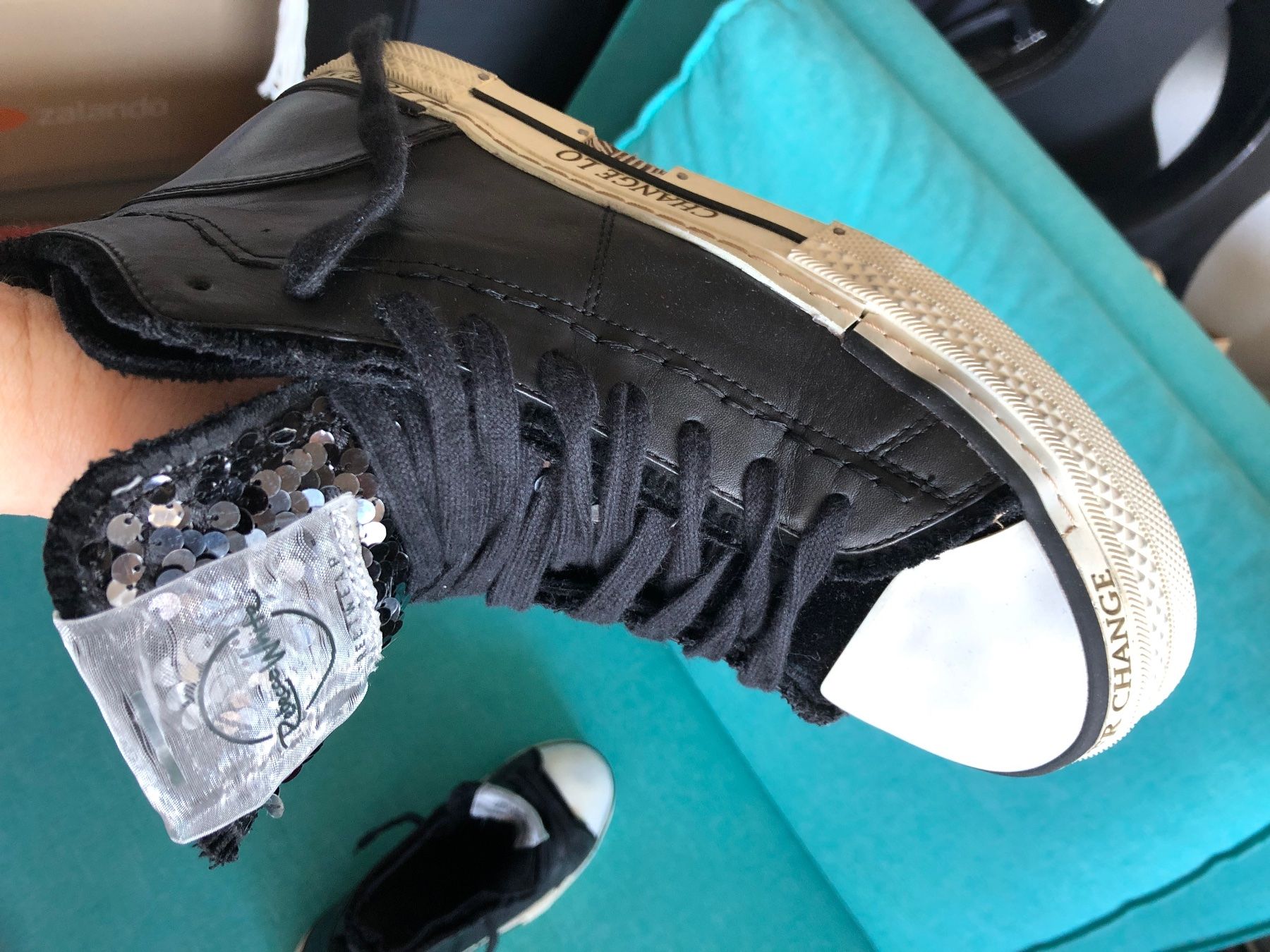 Scarpe da donna: Coole Sneaker, 38, schwarz/ weiss – Nuovo (secondo la descrizione) da Biel/Bienne venduto da Tibet20 3