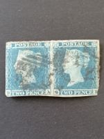 Two pence blue 1841, Platte 4, Paar 