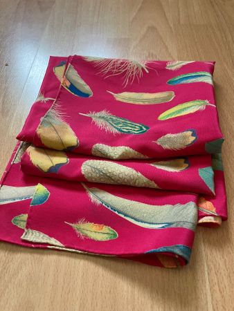 Quality Pink Silk Foulard 135 x 67cm