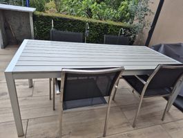 Aluminium Gartentisch 200x90cm ohne Stühle!