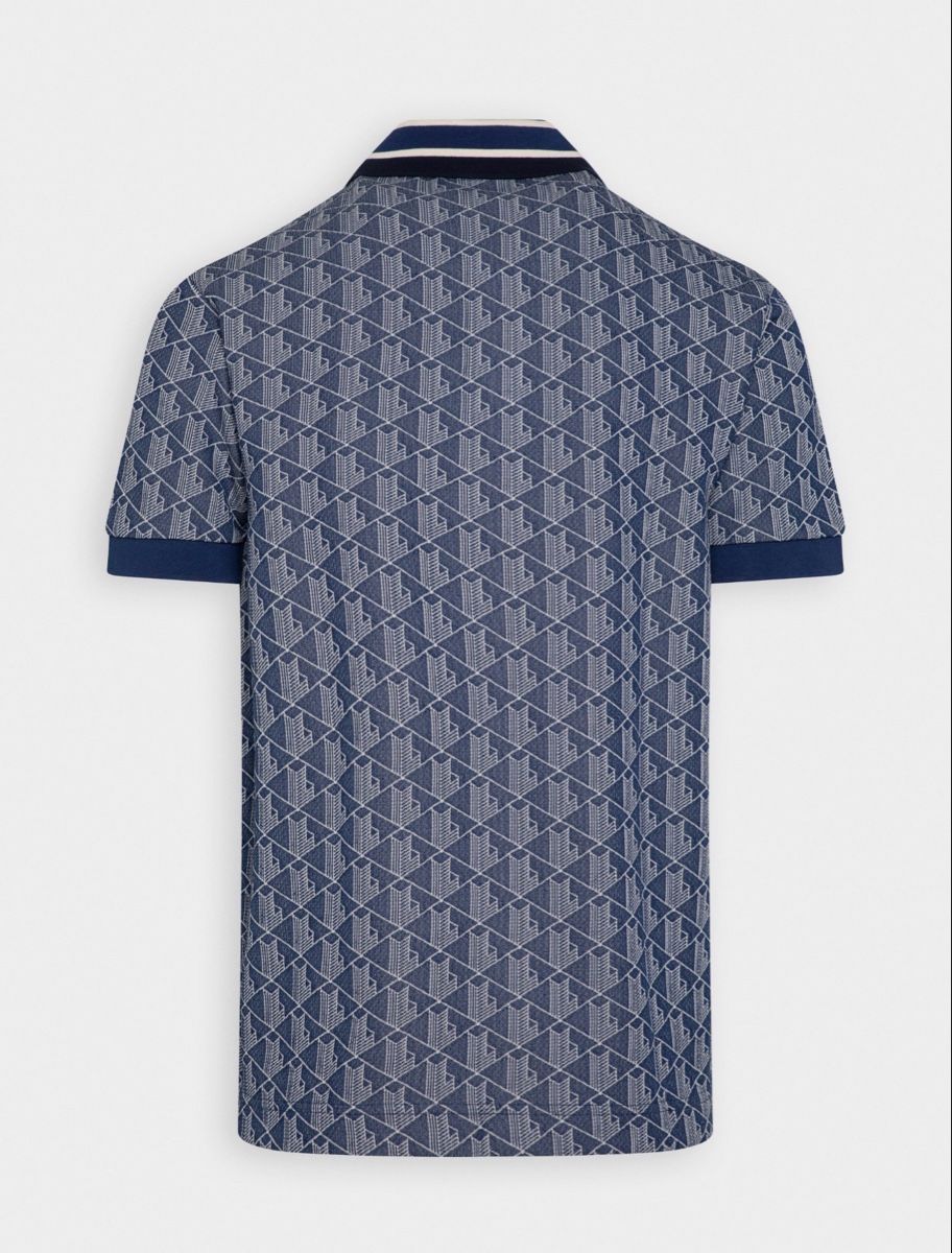 Lacoste Magliette Polo: Polo Lacoste Monogramme Dark Blue – Nuovo e nell'imballaggio originale da Biel/Bienne venduto da Akwawini 2