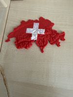 Decorazione Svizzera forma mappa colore rosso bianco