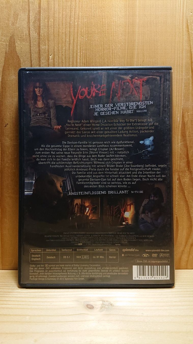 Alle DVDs: YOU'RE NEXT DVD – Gebraucht aus Wilderswil von Exebub 1