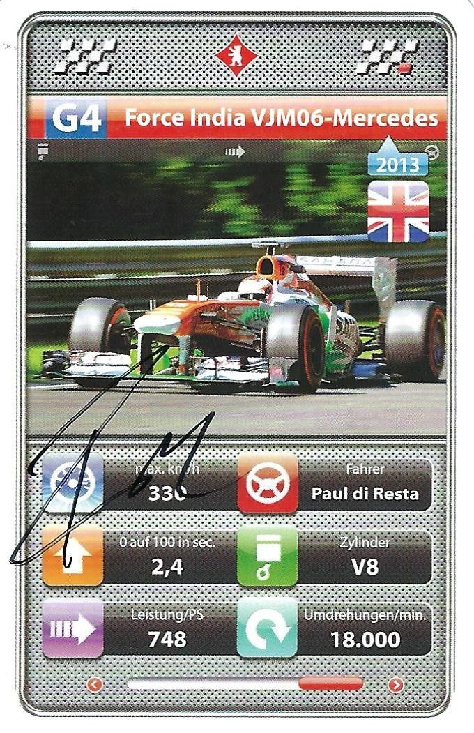 Autogramme: Paul Die Resta, Formel 1 – Gebraucht aus Aarburg von Hktm