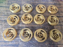 lego 41179 lot de 12 pièces  Pearl Gold Wheel Cover 3 Mag