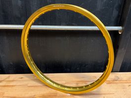 1.40 x 19" Speichen-Felgenring Alu Gold Mofa ⑤ №35
