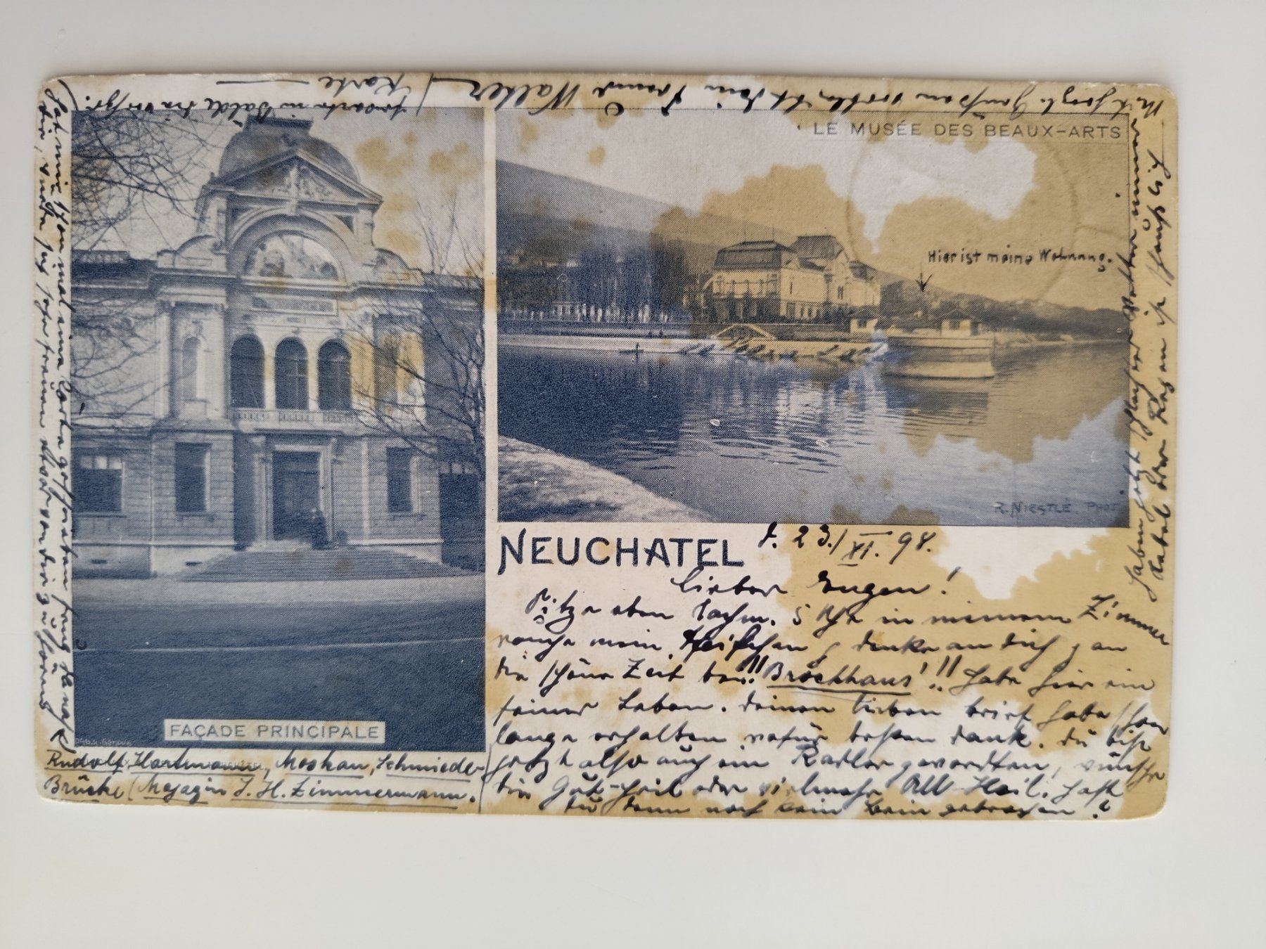 Ansichtskarten: Neuchatel  1898 – Defekt aus Ohmstal von Lebensfreude05