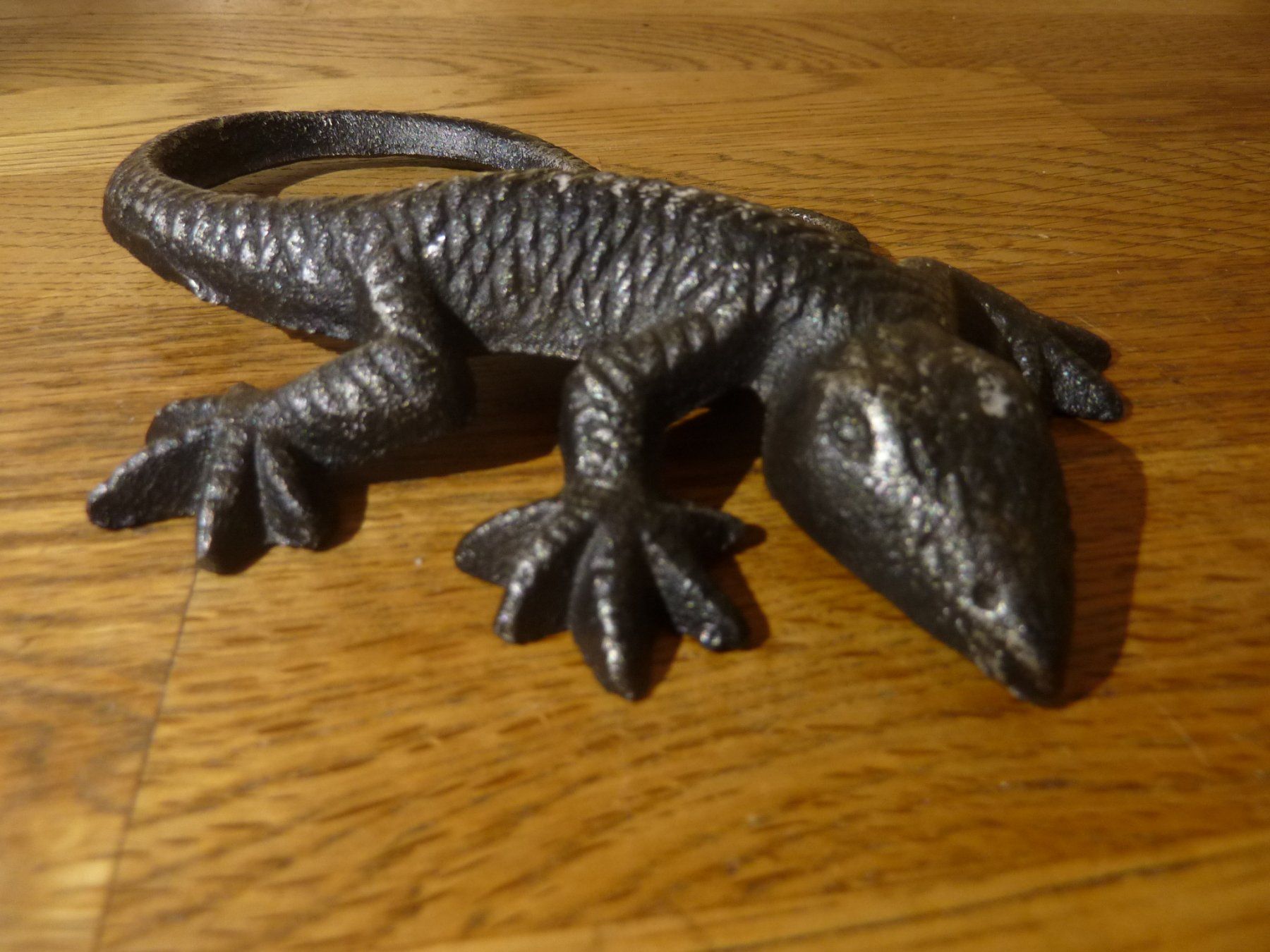 Skulpturen & Statuen: Schöne Eidechse Eisen Wand.- Gartendeko handgeschmiedet – Gebraucht aus Hochfelden von swissice 1