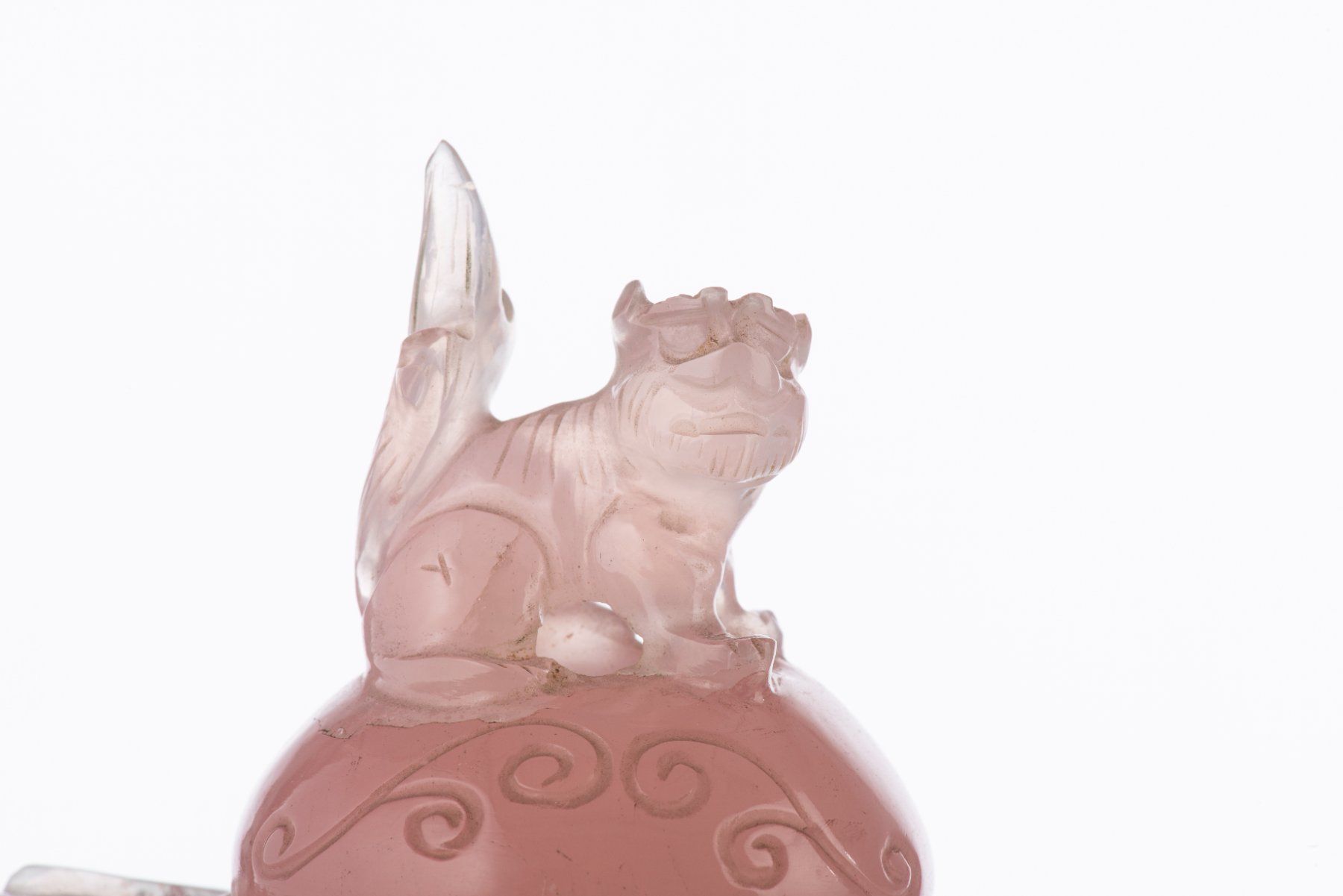 Statuette: CHINE - Brûle-parfum tripode en quartz rose – Usato da Gland venduto da Gauthama 4