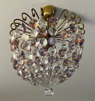 Antik kristal Deckenlampe um 1920 Top Zustand Höhe:28cm