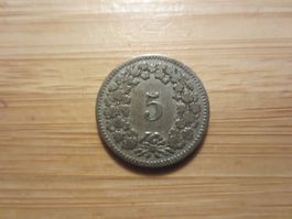 Münze 5 Rappen 1885