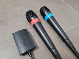 Original Singstar Set - 2 Mikrofone + Adapter